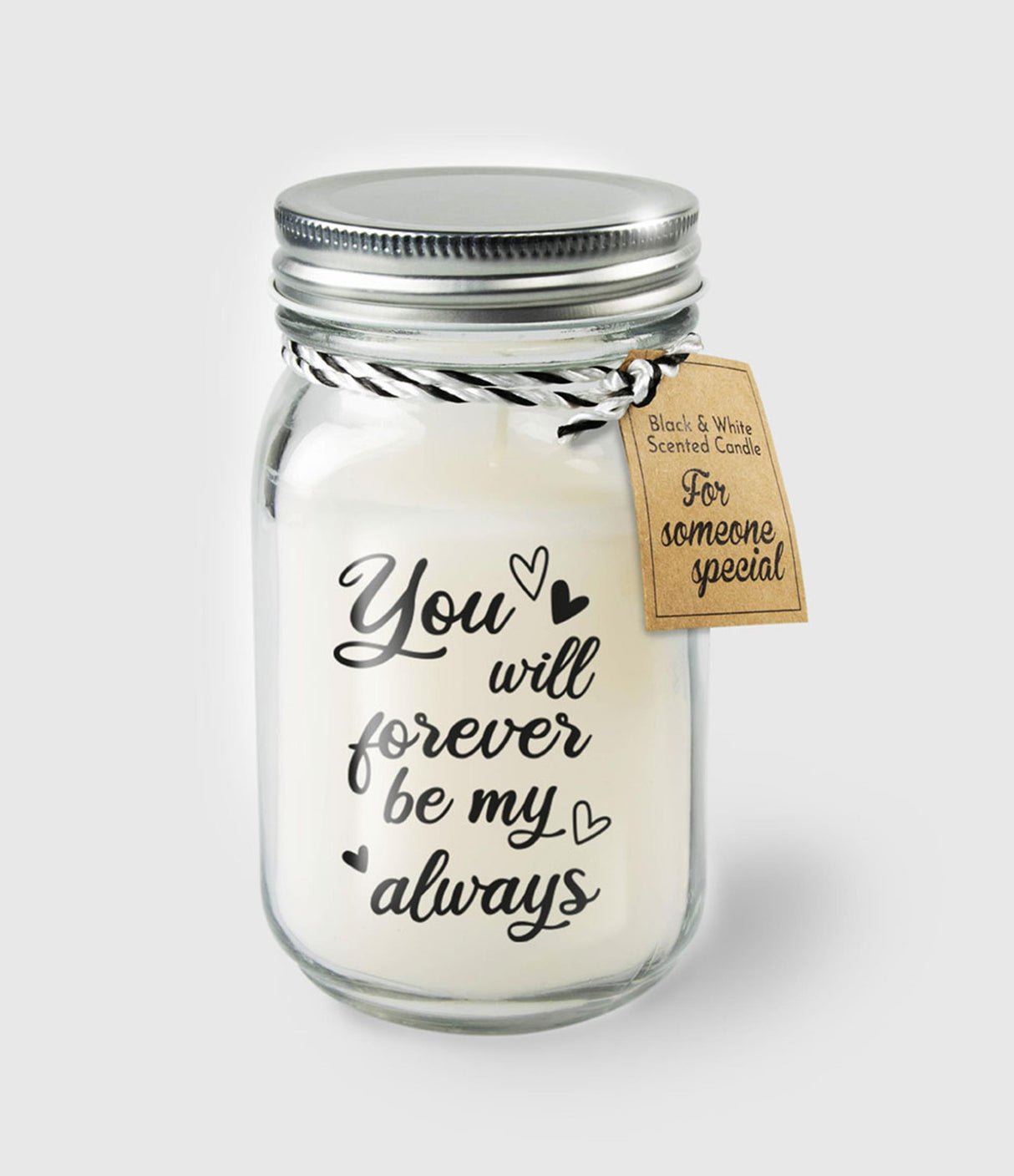 Paperdreams geurkaars in glas - forever be my always