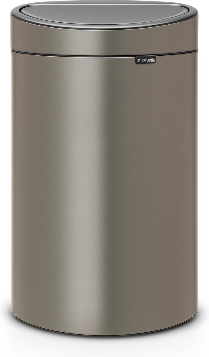 Brabantia touch bin prullenbak - 10+23 liter - afvalscheiding - platinum