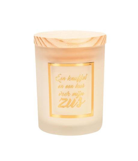 Paperdreams geurkaars klein goud wit - zus