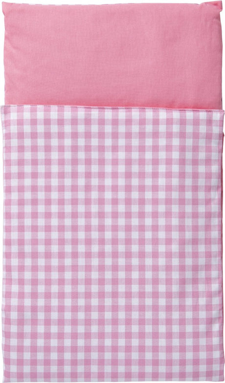 Van dijk toys - bedbekleding dekje - roze geruit
