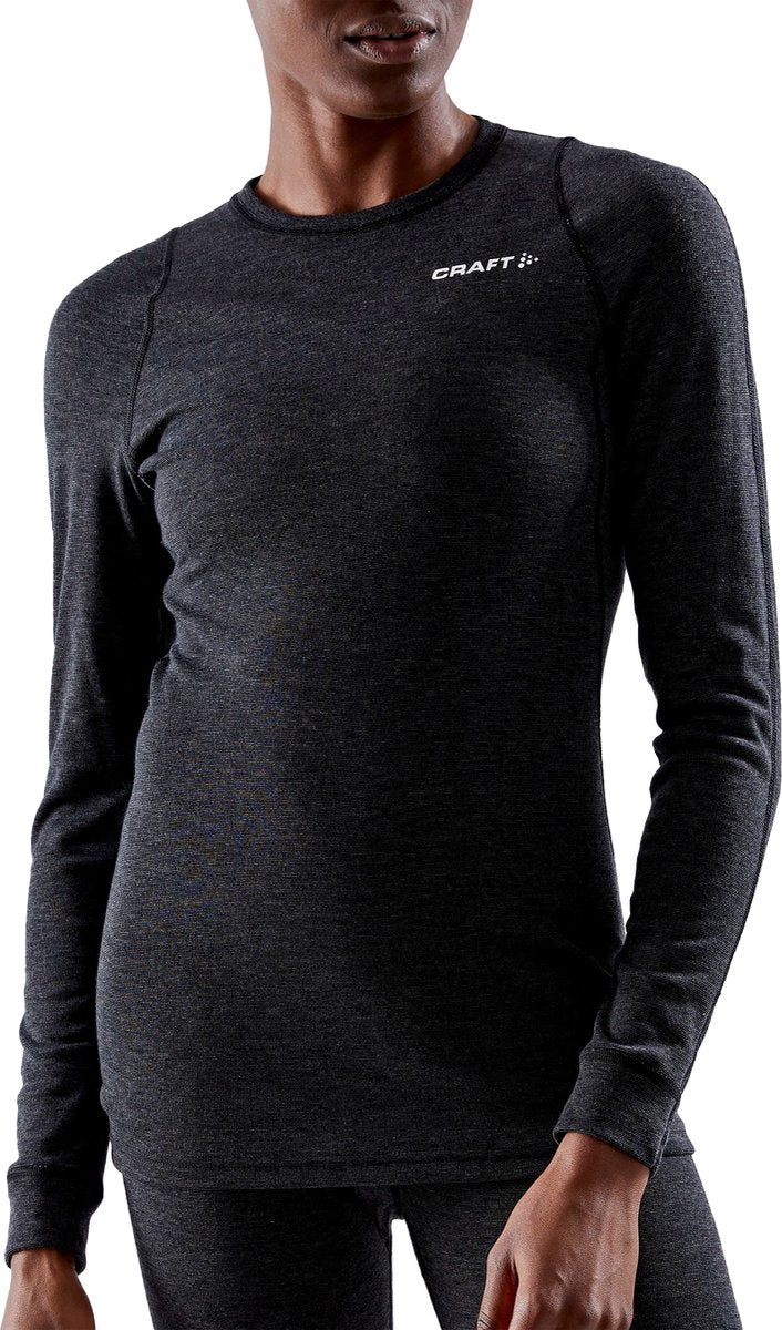 Craft - core wool merino ls tee - thermoshirt - heren - zwart - m