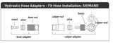 Adapterset voor hydraulische remleiding passend Shimano BH90