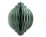 Decoris kersthanger papier uivorm groen h15cm