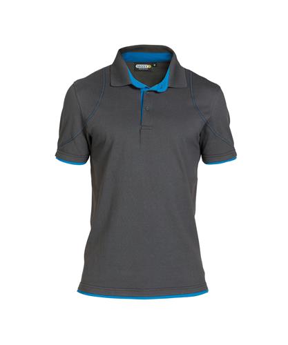Dassy polo orbital grijs azuurblauw s