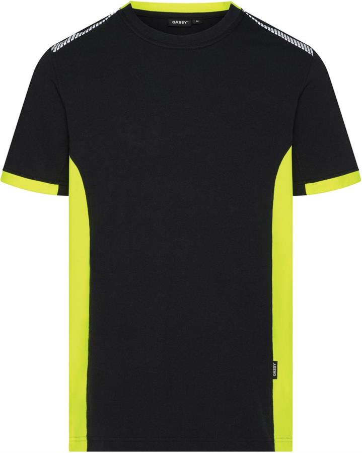 Dassy polo veracruz nachtblauw fluogeel m