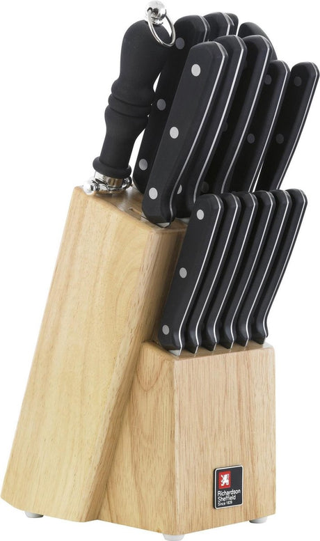 Richardson sheffield - cucina messenset - inclusief messenblok - 15 delig - in cadeauverpakking