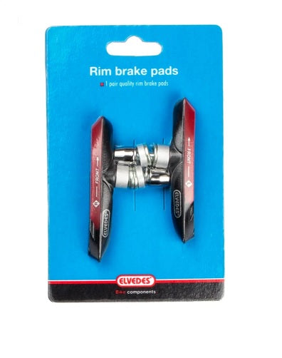 remblokken V-brake 72 x 14 mm zwart 2 stuks