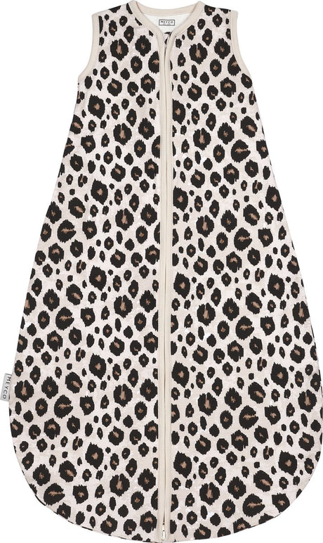 Meyco baby leopard baby zomerslaapzak rond - sand melange - 110cm - 0.5 tog