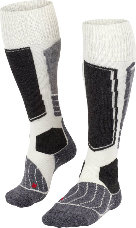Falke sk1 warm dik wol functioneel materiaal skisokken dames wit - maat 35-36