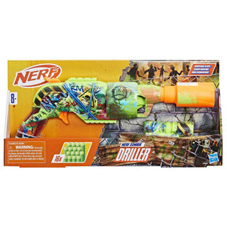 Nerf zombie driller - blaster, 16 elite-darts