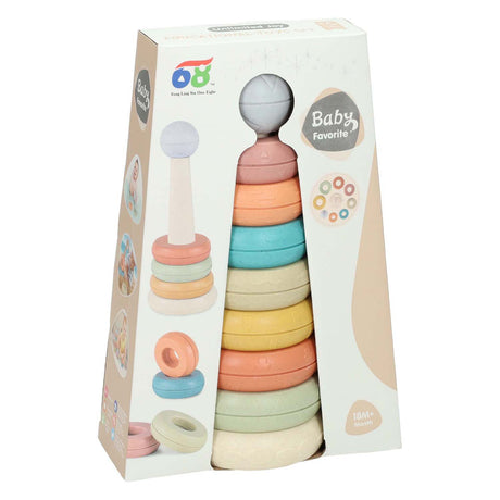 Baby stapeltoren pastel