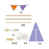 Lobbes speelgoed bv luxe tipi tent blauw met lichtjes, 128cm