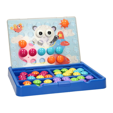 Jumbo insteekmozaïek buttons in koffer, 60dlg.