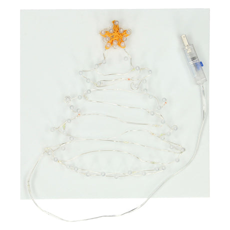 String art kerstboom met led lampjes