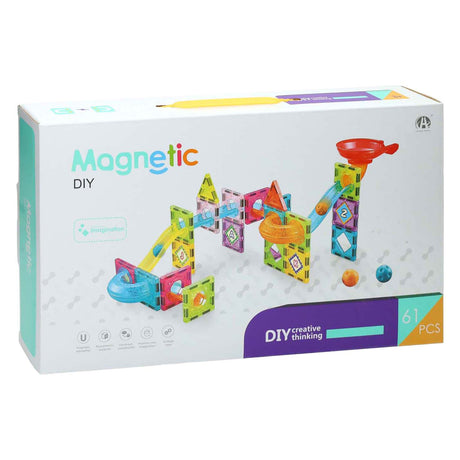 Magnetische bouwset knikkerbaan - 61dlg.