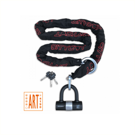 Citycat starry kettingslot art**** 180cm x10.5mm. met loop en mini beugelslot