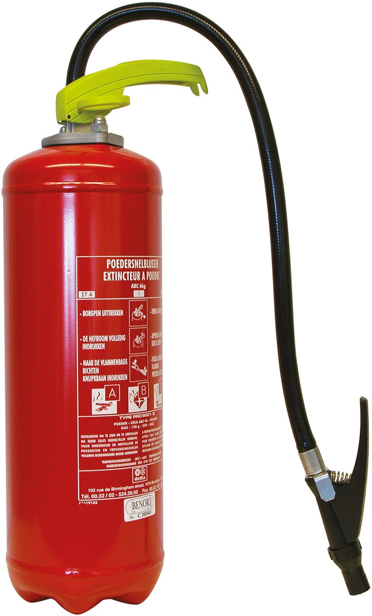 Belmic brandblusser 6kg a b c benor (gebouwen)