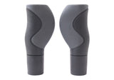 Union Ergonomisch handvatset 2-componenten 130 130mm Zwart Grijs Met snijrand Bar-end dopje