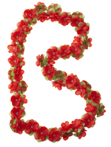 Basil Flower Garland - bloemenstreng - rood