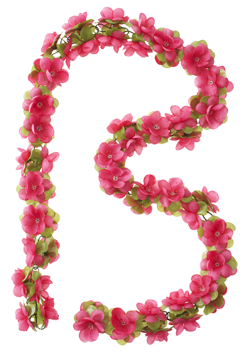 Basil Flower Garland - bloemenstreng - fuchsia