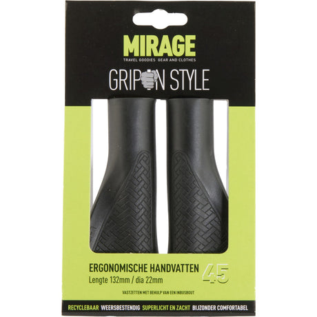 Mirage Fiets Handvatten Ergonomisch, Zwart, 132mm