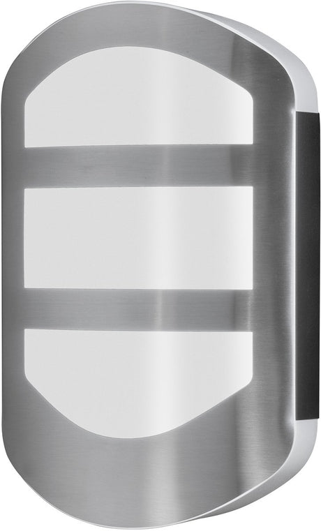 Osram endura style plate wall wandlamp in moderne roestvrijstalen look met indirect licht, heldere en functionele led-buitenlamp, ip44-bescherming, voor entreeverlichting en gevels