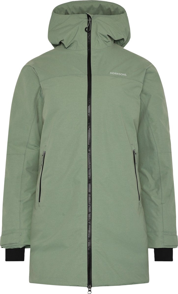 Didriksons marget wns parka dames outdoorjas - light moss
