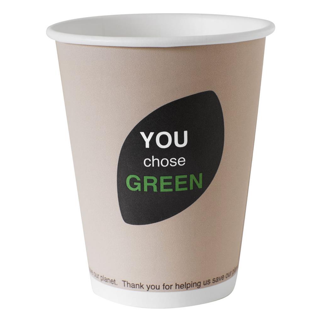 Duni bio wegwerp bekers you chose green 240 ml 10 stuks