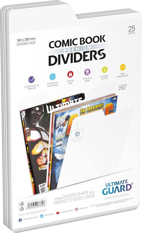 Ultimate guard comic book dividers (25) - white