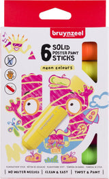 Bruynzeel plakkaatverf sticks set neon | 6 kleuren