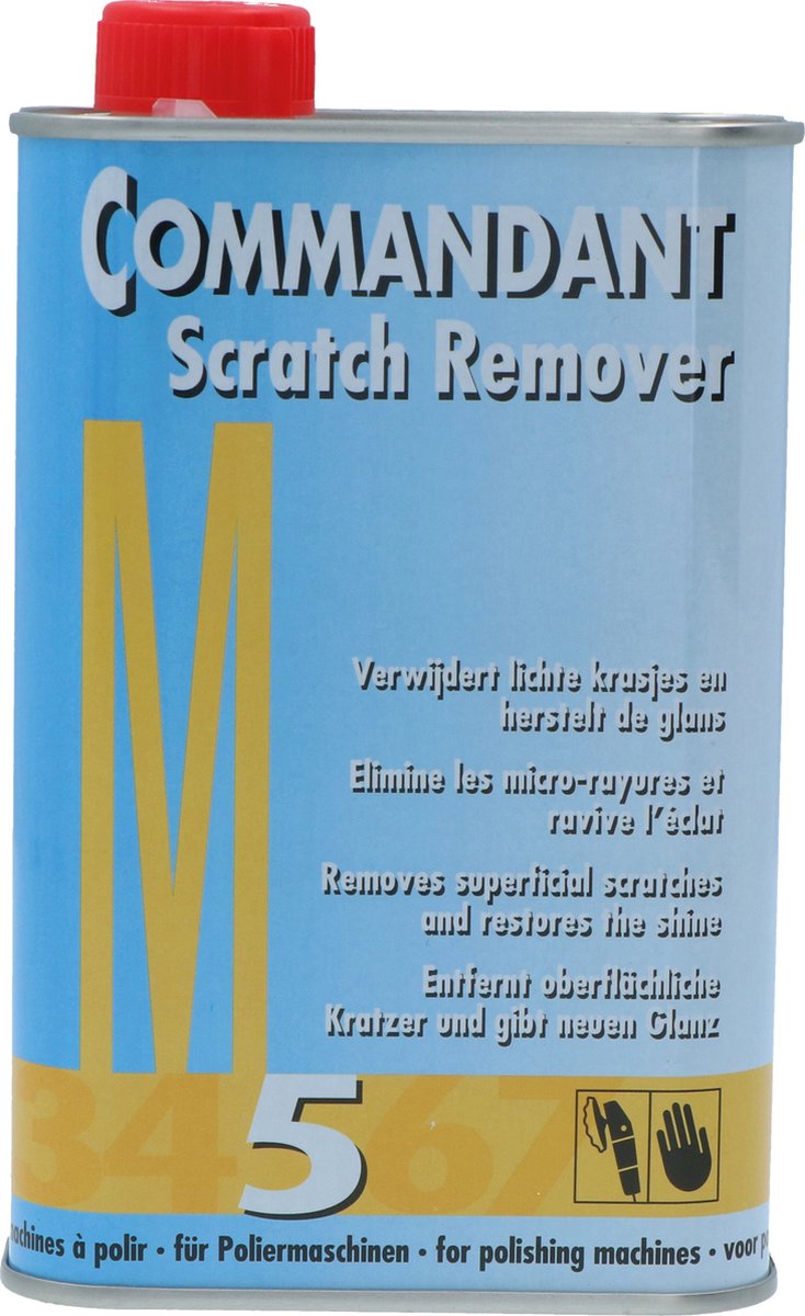 Commandant m5 scratch remover – polijstpasta - milde werking - verwijdert lichte oppervlakkige krassen - voor alle soorten glanzende lak – voor gladde polyester oppervlakken – 500gr