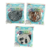 Pluchiez bouncing furry wild animals 23 cm assorti panda zebra tijger | 6 stuks