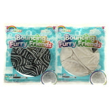 Pluchiez bouncing furry wild animals 23 cm assorti panda zebra tijger | 6 stuks