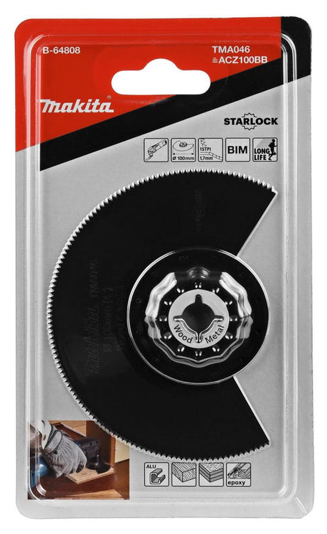 Makita tma046 segmentzaagblad 100mm hout staal