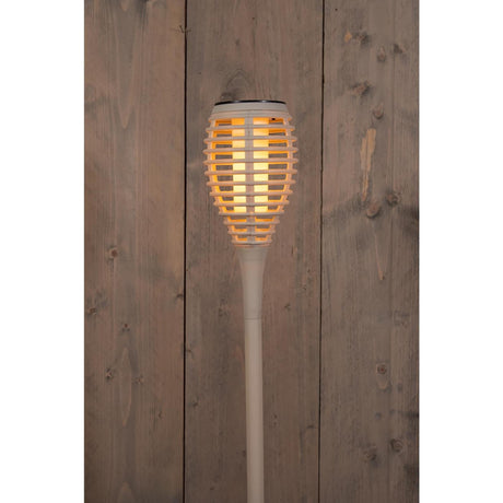 Anna's collection solar fakkel met vlameffect zand 12led 10x61cm