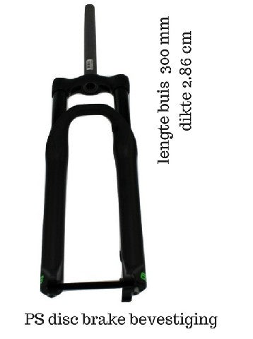 voorvork verend 27,5 inch ATB MTB 1 1 8 inch matzwart