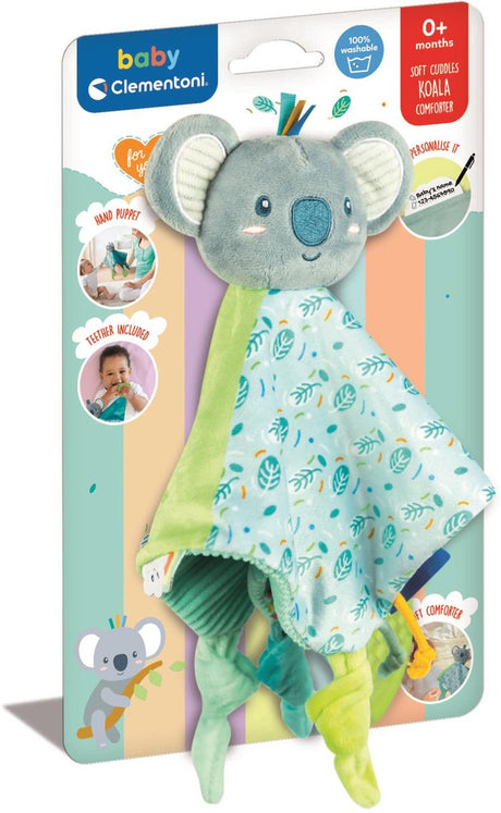 Clementoni - baby comforter koala - zachte knuffeldoek - sensorisch - kraamcadeau - vanaf 0 maanden
