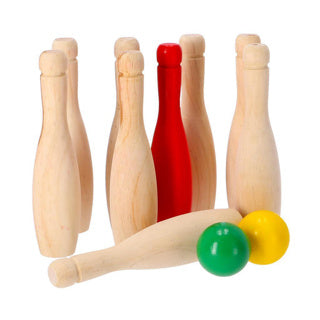 Alert outdoor houten bowling set