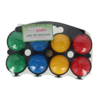 Alert outdoor jeu de boules set kunststof 8 ballen | 3 stuks