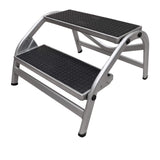 Darwin xl aluminium dubbele opstap met extra brede treden