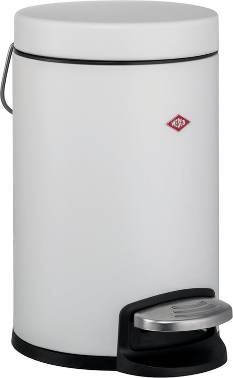 Wesco kosmetik 133 afvalbakje | pedaalemmer | 3 liter | metaal - mat wit | make-up afvalemmer
