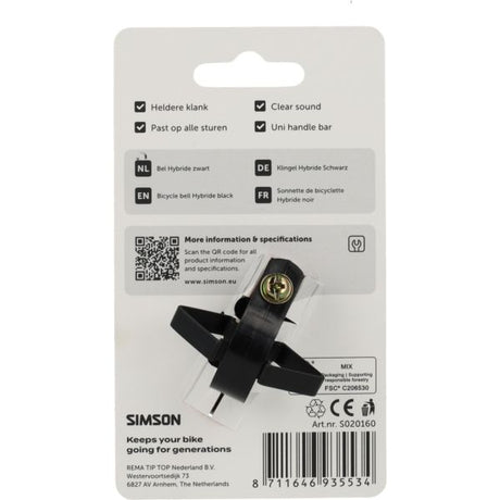 Simson bel hybride zwart