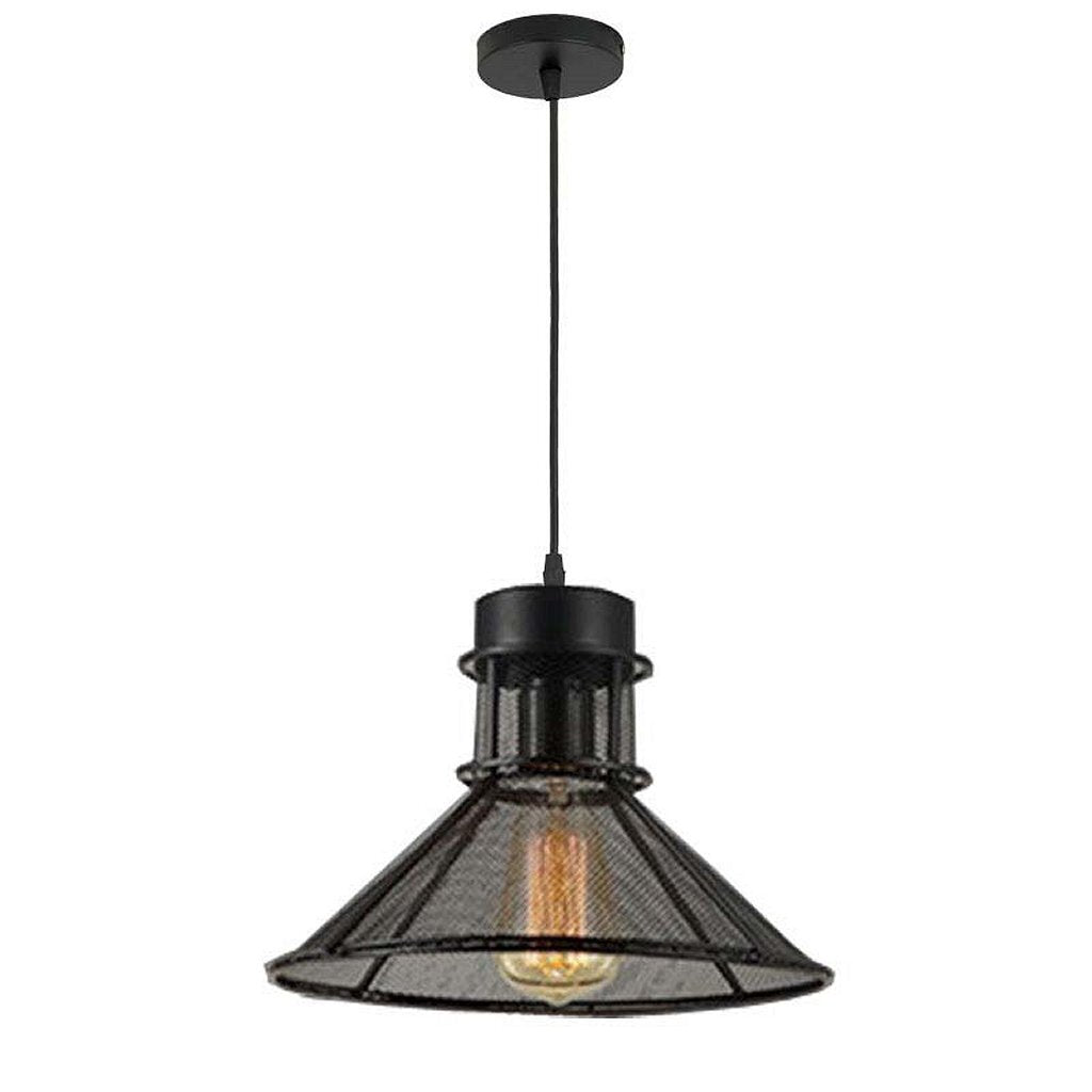 Homestyle pro homestyle mk110-bb industriële hanglamp 28x18 cm zwart metaal