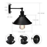 Homestyle pro mk023-b industri euml;le wandlamp 22 cm zwart metaal