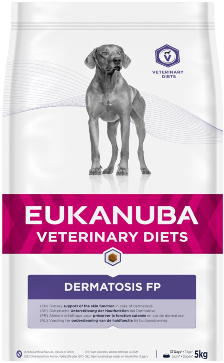 Eukanuba dermatosis serie - honden droogvoer - 5kg - rijk aan eiwitten - hypoallergeen