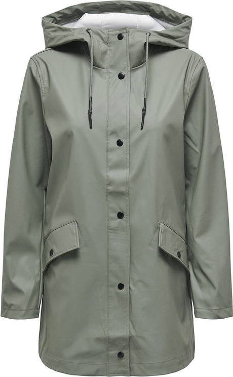 Only jas onlelisa raincoat otw noos 15261734 agave green dames maat - m