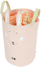 Trixie speelgoedzak small - mrs. rabbit - handige opbergzak voor speelgoed - voor jongens en meisjes - roze
