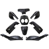Edge plaatset 9-delig voor yamaha neo's - bouwjaar 2008 - 2011 - 2 en 4 takt model - metallic zwart