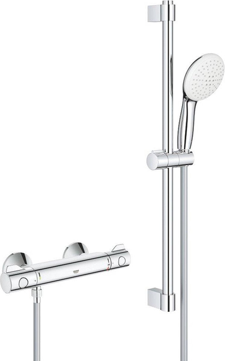 Grohe grohtherm 800 comfortset - 150mm - met koppelingen - 60cm - chroom