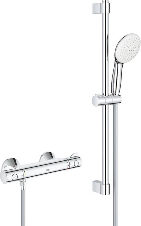 Grohe grohtherm 800 comfortset - 150mm - met koppelingen - 60cm - chroom